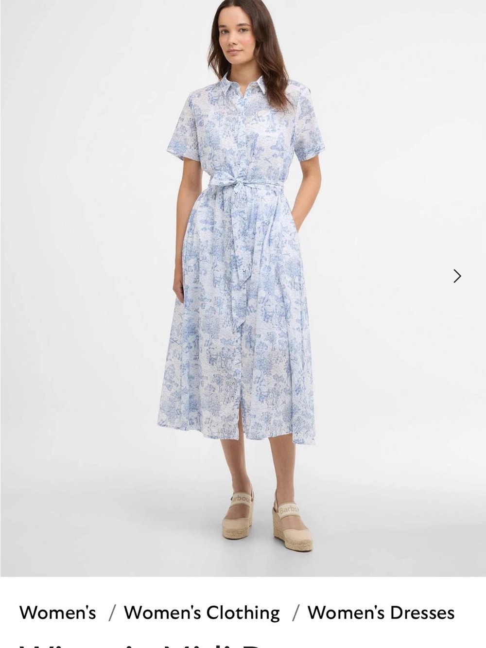 FLASH SALE! Brand new Barbour Wisteria shirt dress in size 4